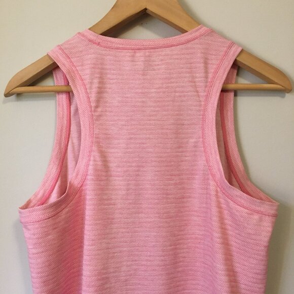 2 Cotton Candy Pink Horizontal Herringbone Print Tank Tops - Picture 4 of 15